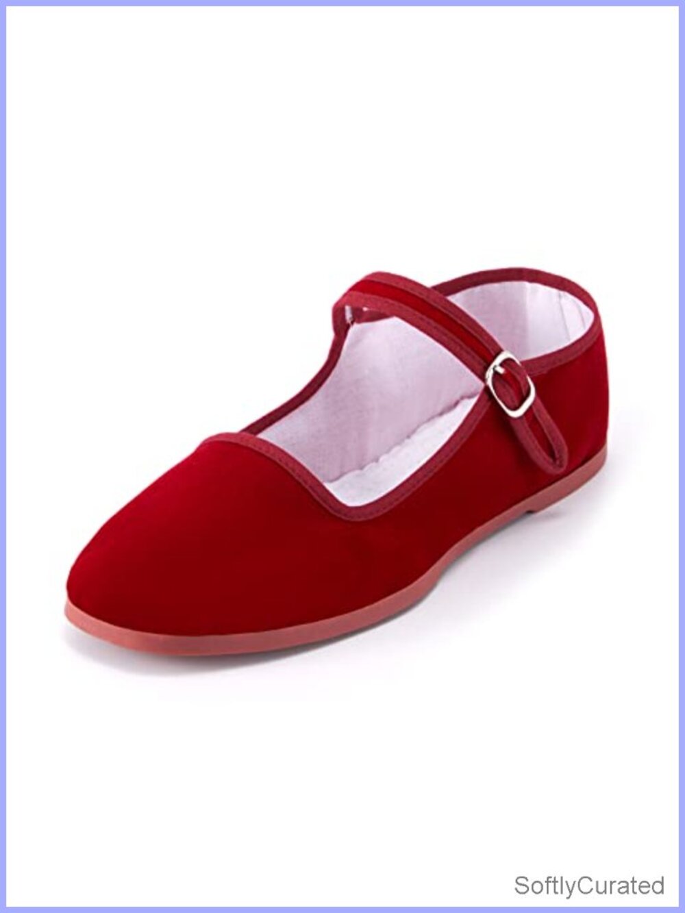 Women's Mary Jane Flats Cotton Chinese Slippers Buckle Tai Chi Shoes